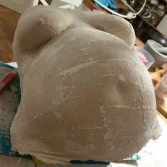Babybauch Negativabdruck